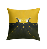 Close-up of SurArt 90 Indoor Pillow, showcasing the rich detail of its design and the luxurious, soft texture ideal for enhancing any cozy nook.